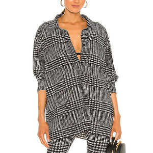 Norma Kamali Oversized Black And White Boyfriend Nk Shirt Size XS